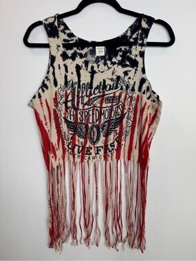 AFFLICTION Damen Tank Top AC Speedway size small fringe festival